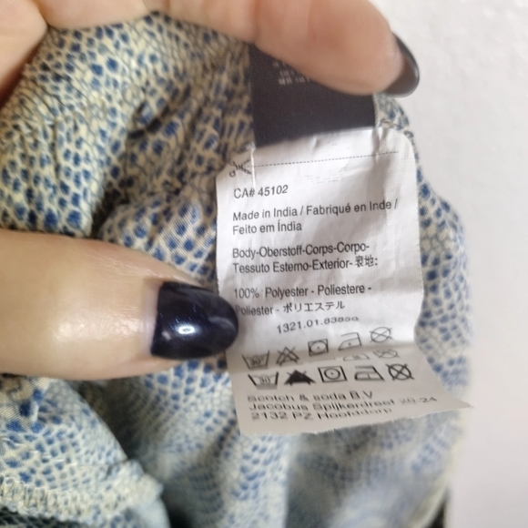 Maison Scotch lightweight pull on geometric elastic waist joggers sz M - Picture 3 of 11